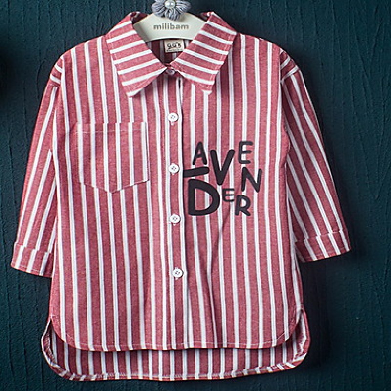 Girl Casual/Daily Striped Shirt,Cotton Spring / Fa...