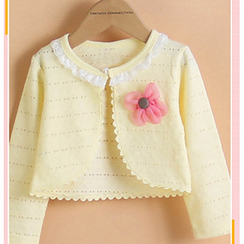 Girl's Casual/Daily Floral Suit & Blazer,Cotton Summer Pink / White / Yellow  