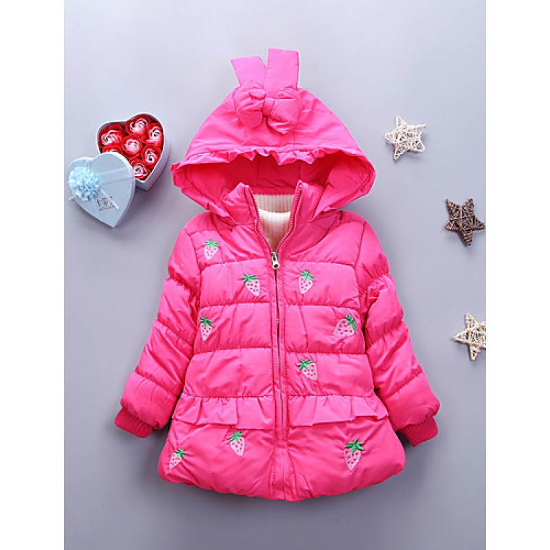 Girl's Casual/Daily Print BlouseCotton Winter Green / Pink / Red  