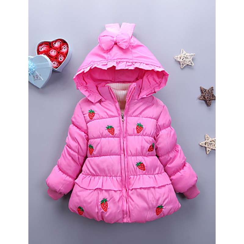 Girl's Casual/Daily Print BlouseCotton Winter Green / Pink / Red  