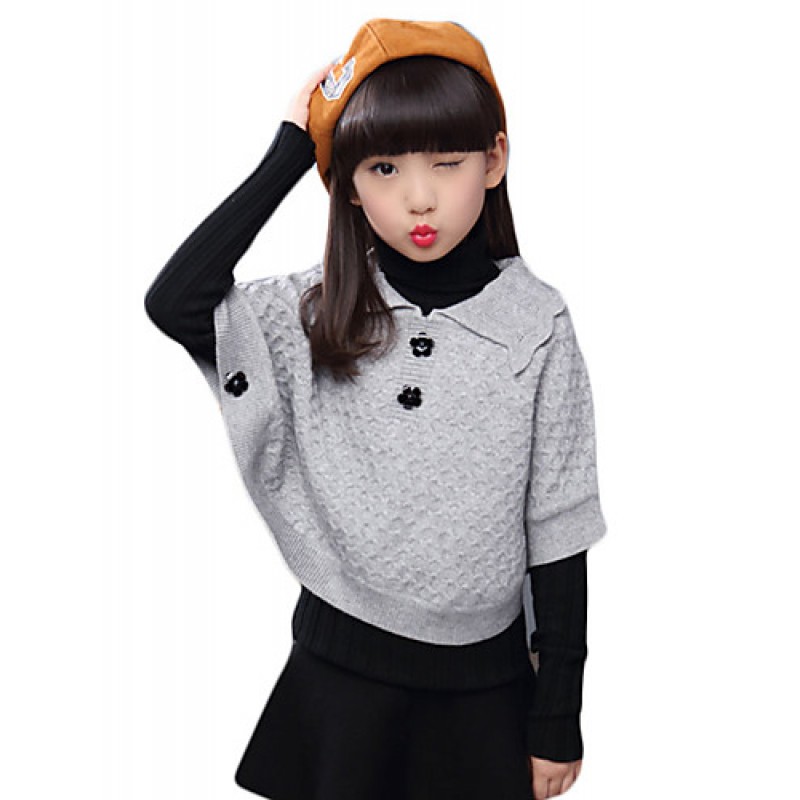 Girl's Casual/Daily Solid Sweater & Cardigan,F...