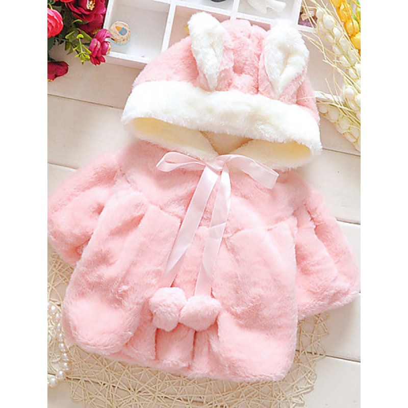 Girl's Casual/Daily Solid BlouseRabbit Fur Winter ...