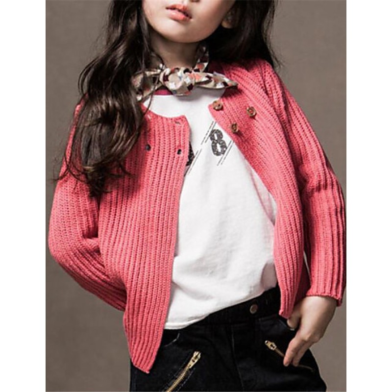 Girl's Casual/Daily Solid Sweater & Cardigan,C...